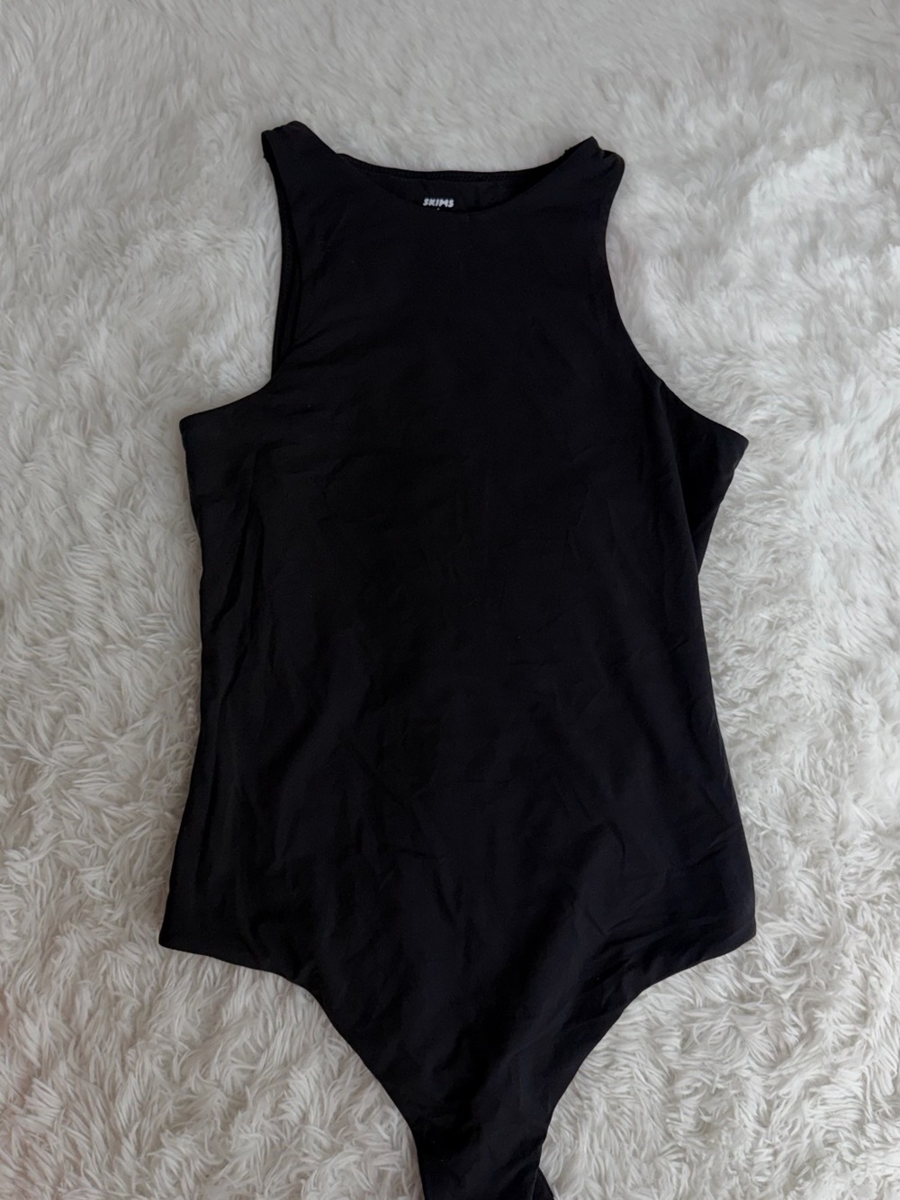 SKIMS Black Sleeveless Scoop Neck Bodysuit